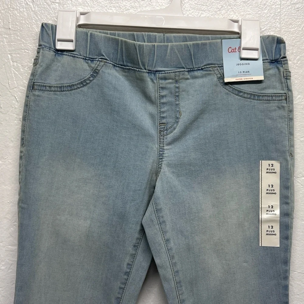 Cat & Jack Girls Super Stretch Light Wash Jegging - Size 12 Plus